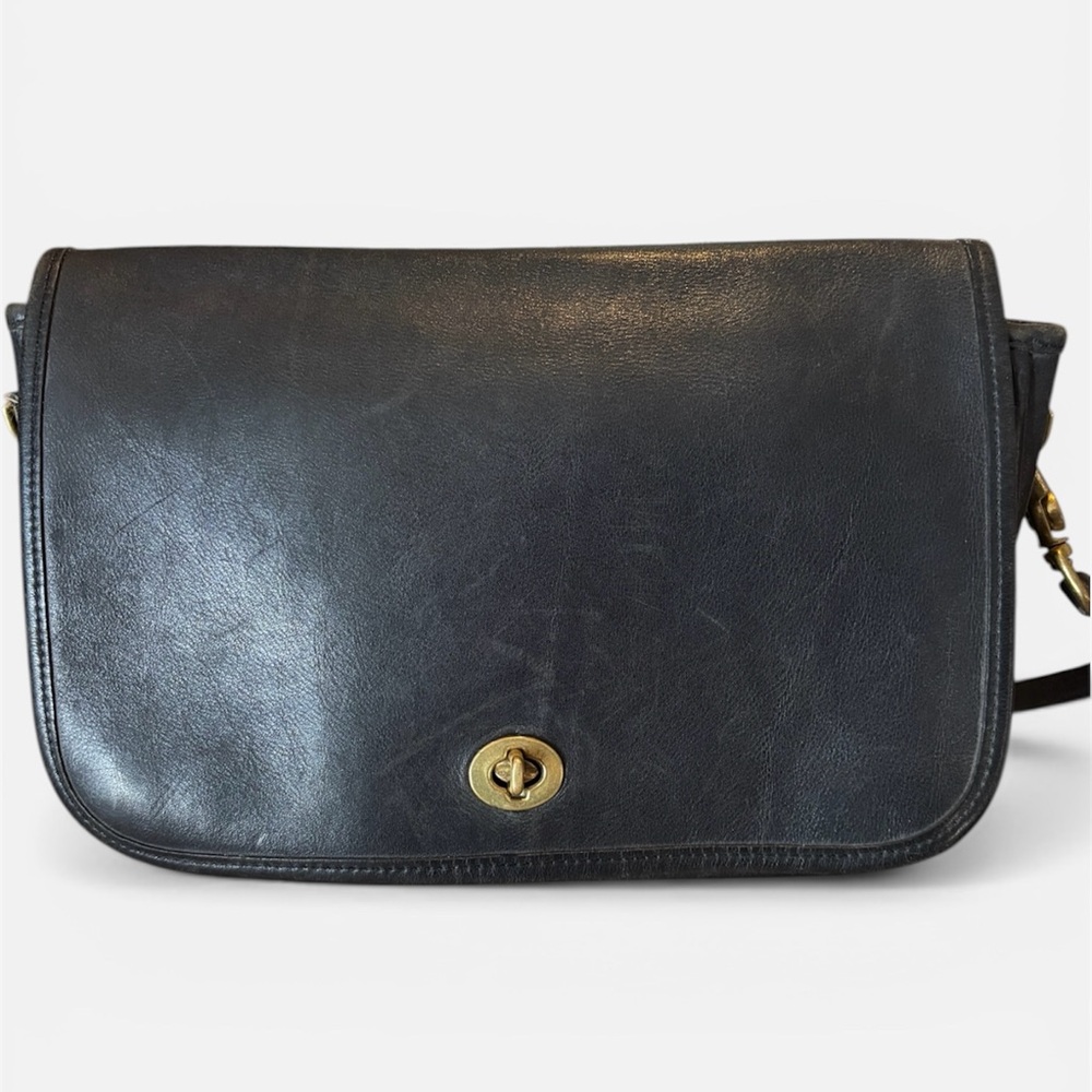Vintage COACH Black Soft Leather shoulder bag | MADE IN USA 🇺🇸